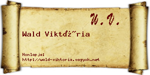 Wald Viktória névjegykártya