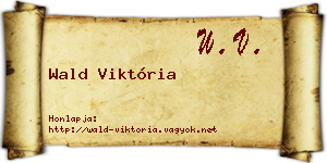 Wald Viktória névjegykártya